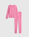 Quince 100% Merino Wool All-season Base Layer Long Sleeve And Legging Set In Pink