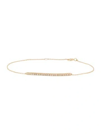 Pre-owned Quince 14k Diamond Bar Bracelet, 7" In Multicolor