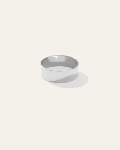 Quince 14k Gold 6mm Flat Edge Band Rings In White Gold