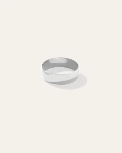 Quince 14k Gold 6mm Dome Band Rings In White Gold
