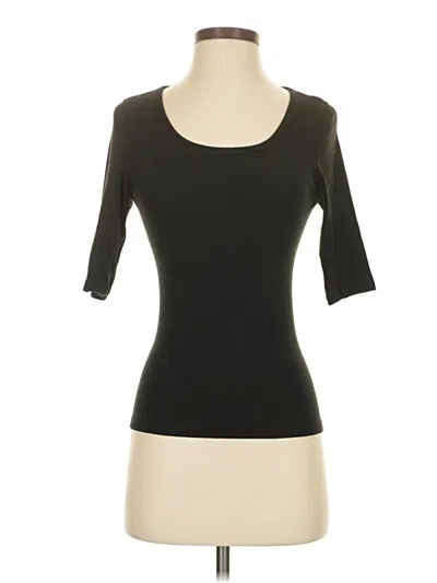 Pre-owned Quince 3/4 Sleeve T-shirt In Black