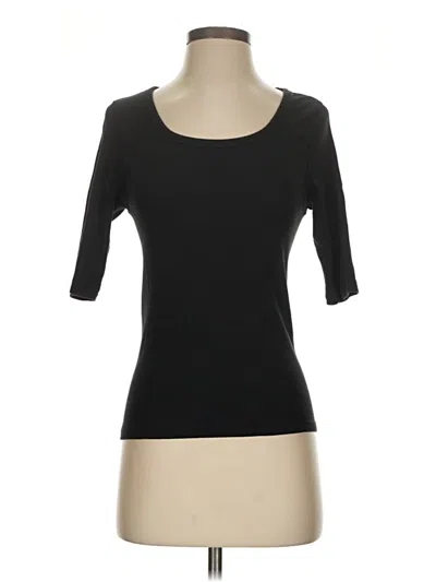 Pre-owned Quince 3/4 Sleeve T-shirt In Black
