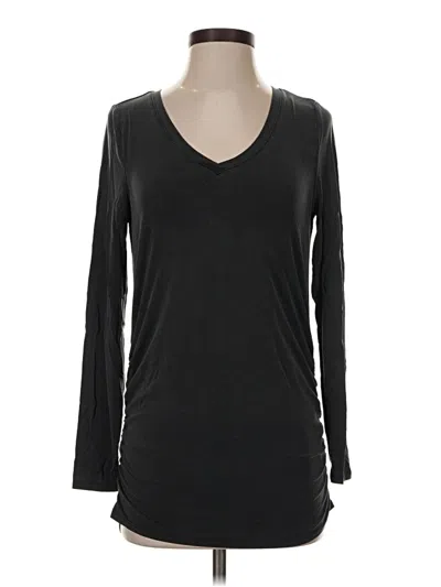 Pre-owned Quince 3/4 Sleeve T-shirt In Black