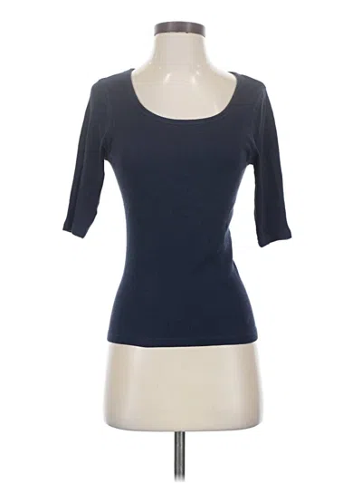 Pre-owned Quince 3/4 Sleeve T-shirt In Blue