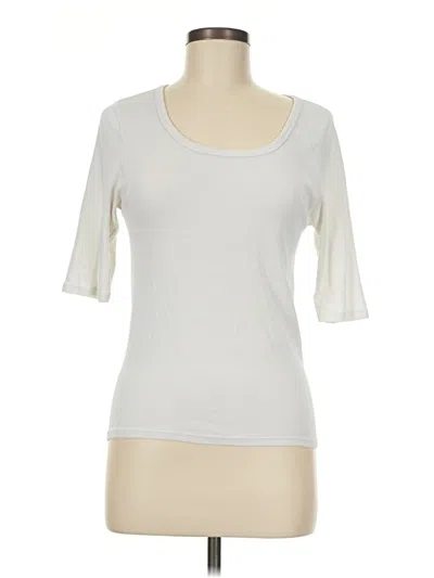 Pre-owned Quince 3/4 Sleeve T-shirt In Ivory