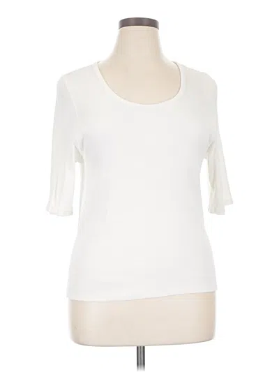 Pre-owned Quince 3/4 Sleeve T-shirt In Ivory