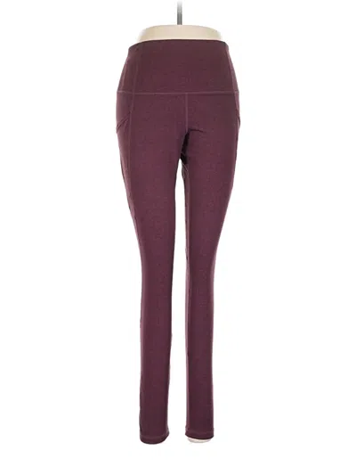 Pre-owned Quince Active Pants In Burgundy