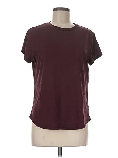 Pre-owned Quince Active T-shirt In Burgundy