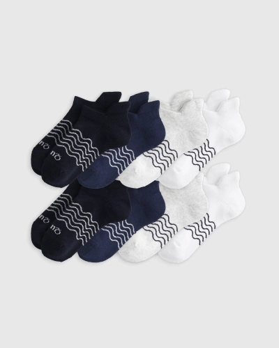 Quince Ankle Socks 8-pack In Bright White/grey/navy