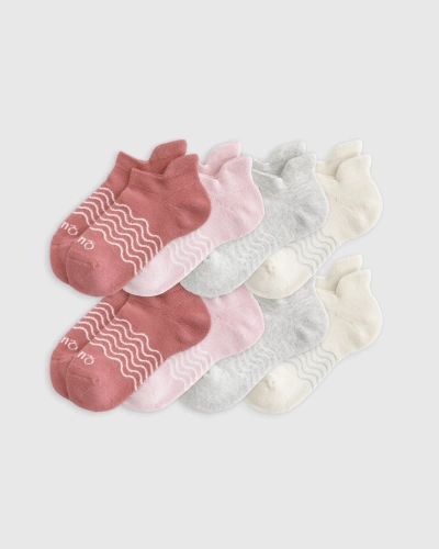 Quince Ankle Socks 8-pack In Light Pink/dark Pink/white