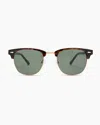 Quince Avery Polarized Acetate Sunglasses In Tortoise With Green Lens