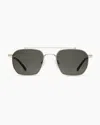Quince Baja Polarized Stainless Steel Sunglasses In Silver With Green Lens