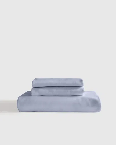 Quince Bamboo Fitted Sheet Set In Blue