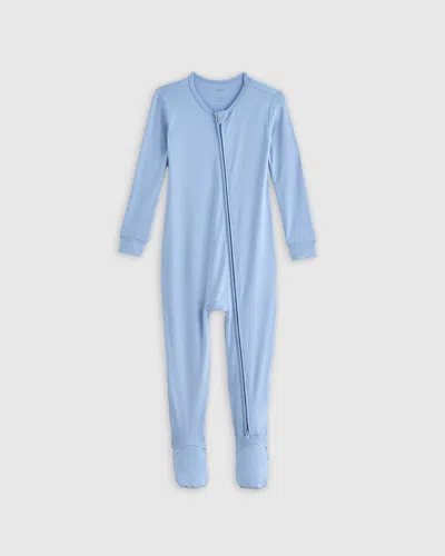 Quince Kids' Bamboo Footie Pajama In Eternal Blue
