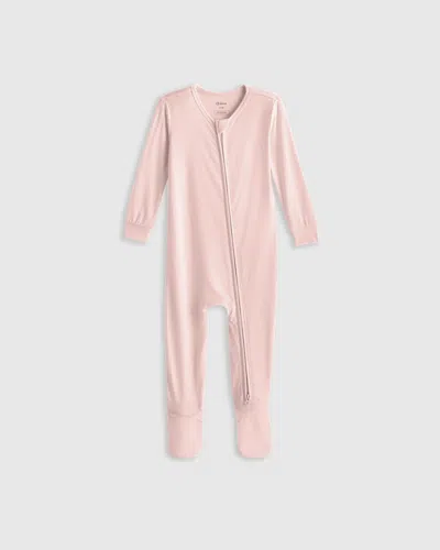 Quince Kids' Bamboo Footie Pajama In Gentle Pink