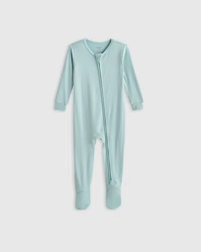 Quince Kids' Bamboo Footie Pajama In Sage Mist