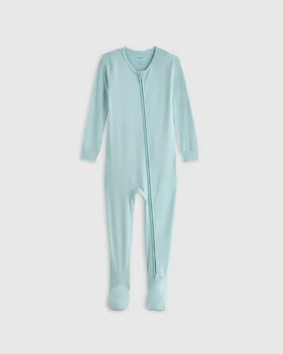 Quince Kids' Bamboo Footie Pajama In Sage Mist