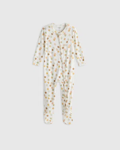 Quince Kids' Bamboo Footie Pajama In Yummy Donuts