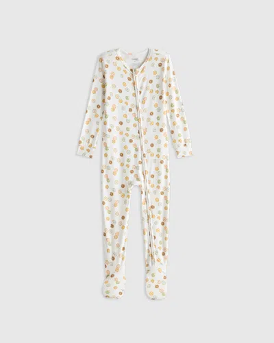 Quince Kids' Bamboo Footie Pajama In Yummy Donuts