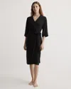 Quince Bamboo Jersey Robe In Black