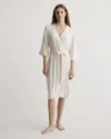 Quince Bamboo Jersey Robe In Ivory