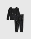 Quince Bamboo Long Sleeve And Pants Pajama Set In Black