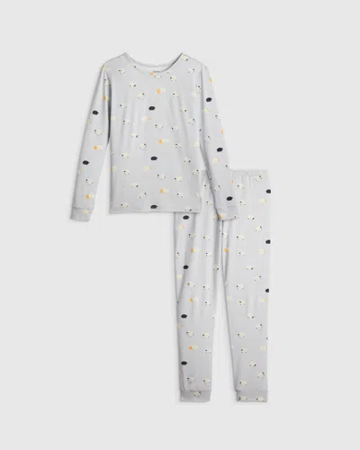 Quince Kids' Bamboo Long Sleeve And Pants Pajama Set In Gray