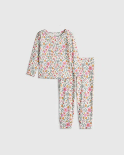 Quince Kids' Bamboo Long Sleeve And Pants Pajama Set In Multi