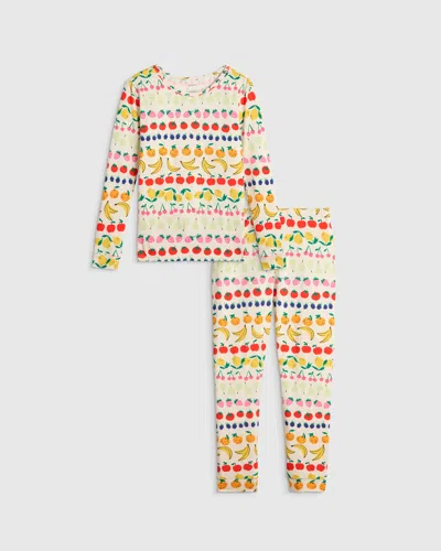 Quince Kids' Bamboo Long Sleeve And Pants Pajama Set In White