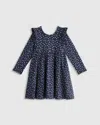 Quince Bamboo Long Sleeve Flutter Twirl Dress In Blue