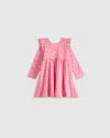 Quince Bamboo Long Sleeve Flutter Twirl Dress In Pink
