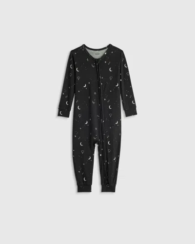 Quince Kids' Bamboo One Piece Pajama In Black