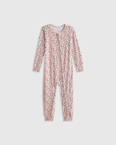 Quince Kids' Bamboo One Piece Pajama In Ditsy Floral