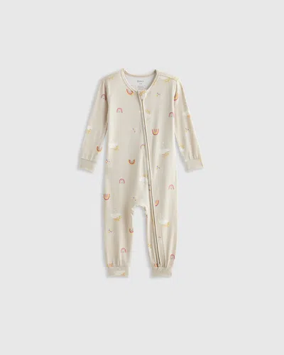 Quince Kids' Bamboo One Piece Pajama In Rainbows