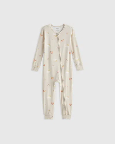 Quince Kids' Bamboo One Piece Pajama In Rainbows