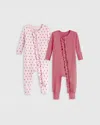 QUINCE BAMBOO ONE PIECE RUFFLE PAJAMAS 2-PACK