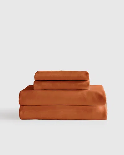 Quince Bamboo Sheet Set In Terracotta