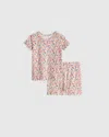 Quince Bamboo Short Sleeve And Shorts Pajama Set In Ditsy Floral