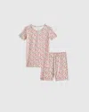 Quince Bamboo Short Sleeve And Shorts Pajama Set In Ditsy Floral
