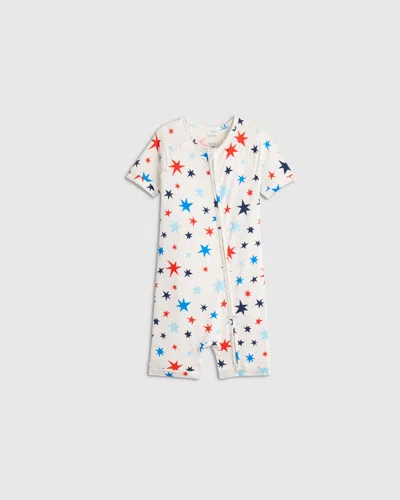 Quince Kids' Bamboo Shortie Onesie Pajama In Multi