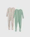 QUINCE BAMBOO TIGHT FIT FOOTIE PAJAMAS 2-PACK TODDLER BOY