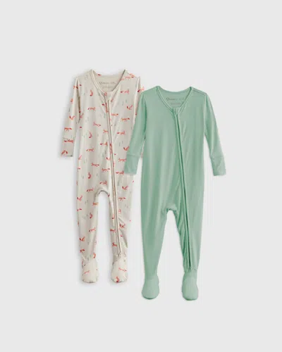 Quince Bamboo Tight Fit Footie Pajamas 2-pack Toddler Boy In Fox