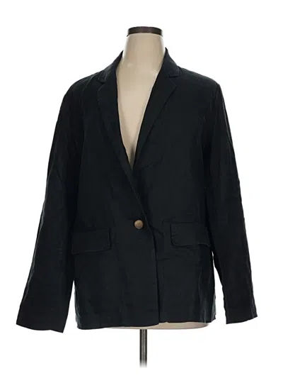 Pre-owned Quince Blazer Jacket In Black