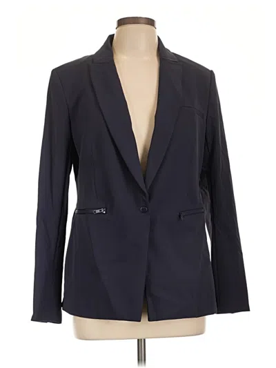 Pre-owned Quince Blazer Jacket In Blue