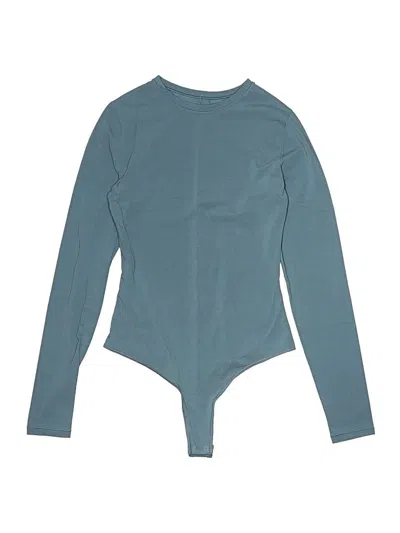 Pre-owned Quince Bodysuit In Blue