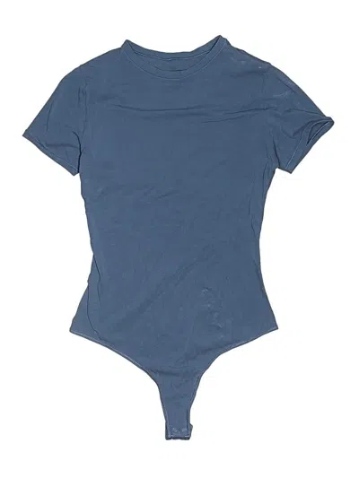 Pre-owned Quince Bodysuit In Blue