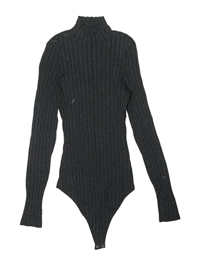 Pre-owned Quince Bodysuit In Gray