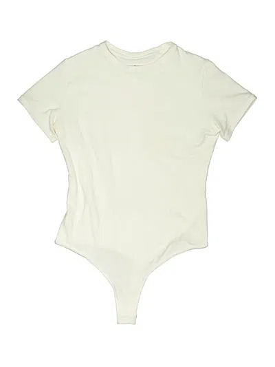 Pre-owned Quince Bodysuit In Ivory