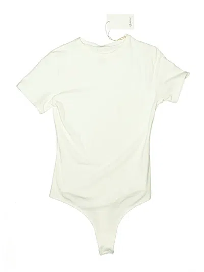 Pre-owned Quince Bodysuit In Ivory