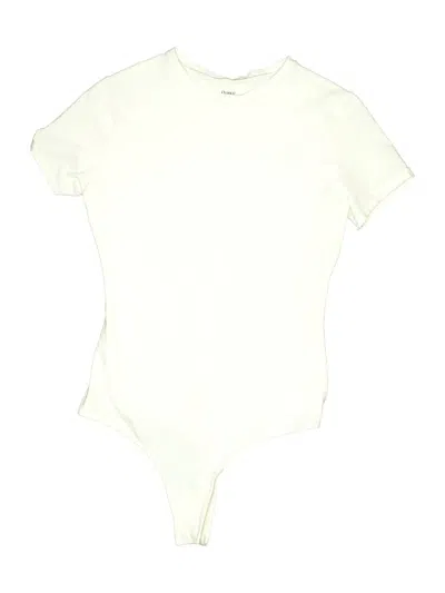 Pre-owned Quince Bodysuit In Ivory